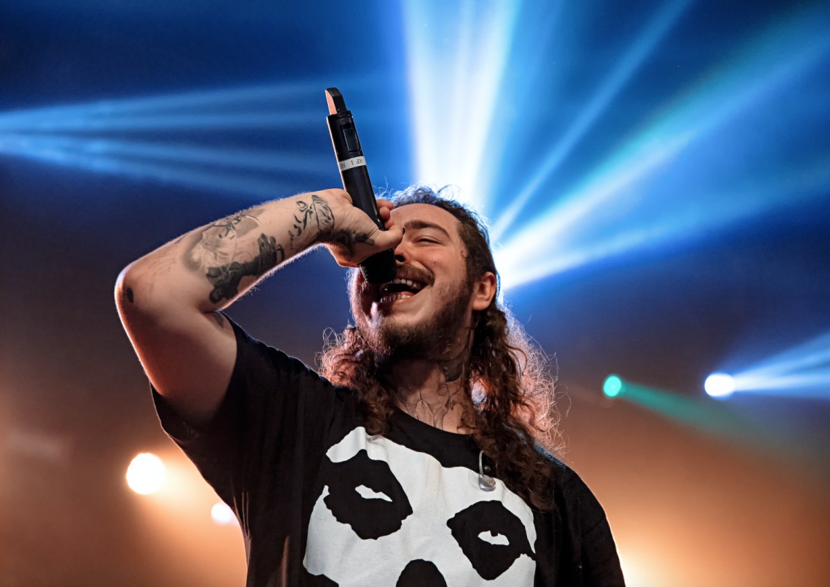 Post Malone performing on stage